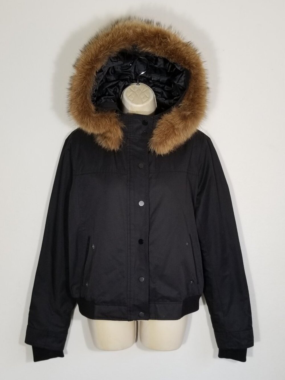 VINCE Detachable Real Coyote Fur Trim Bomber Jacket 7168E1MD